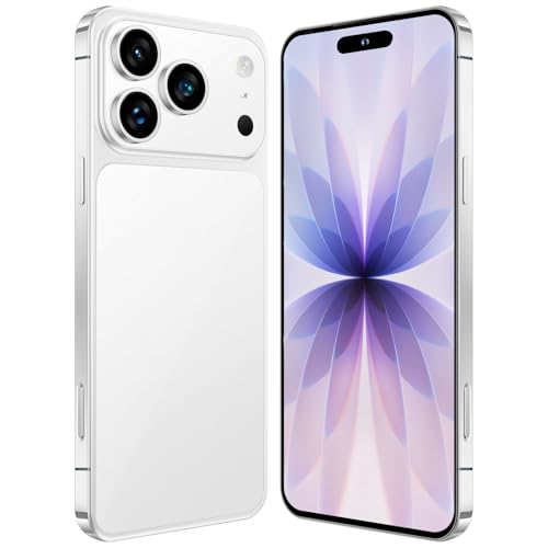 i17promax Smartphone, 6.8" HD Display, 9000 Deca-Core 5G Phone, 48MP+18MP Camera, Face ID & In-Display Fingerprint, 4500mAh Battery, Android 13, Dual SIM+TF Card, 3.5mm Headphone (orange,4+64G)