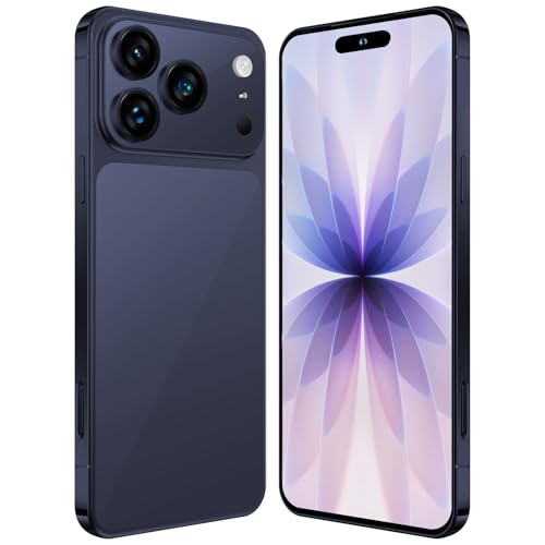 i17promax Smartphone, 6.8" HD Display, 9000 Deca-Core 5G Phone, 48MP+18MP Camera, Face ID & In-Display Fingerprint, 4500mAh Battery, Android 13, Dual SIM+TF Card, 3.5mm Headphone (orange,4+64G)