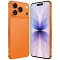 i17promax Smartphone, 6.8" HD Display, 9000 Deca-Core 5G Phone, 48MP+18MP Camera, Face ID & In-Display Fingerprint, 4500mAh Battery, Android 13, Dual SIM+TF Card, 3.5mm Headphone (orange,4+64G)
