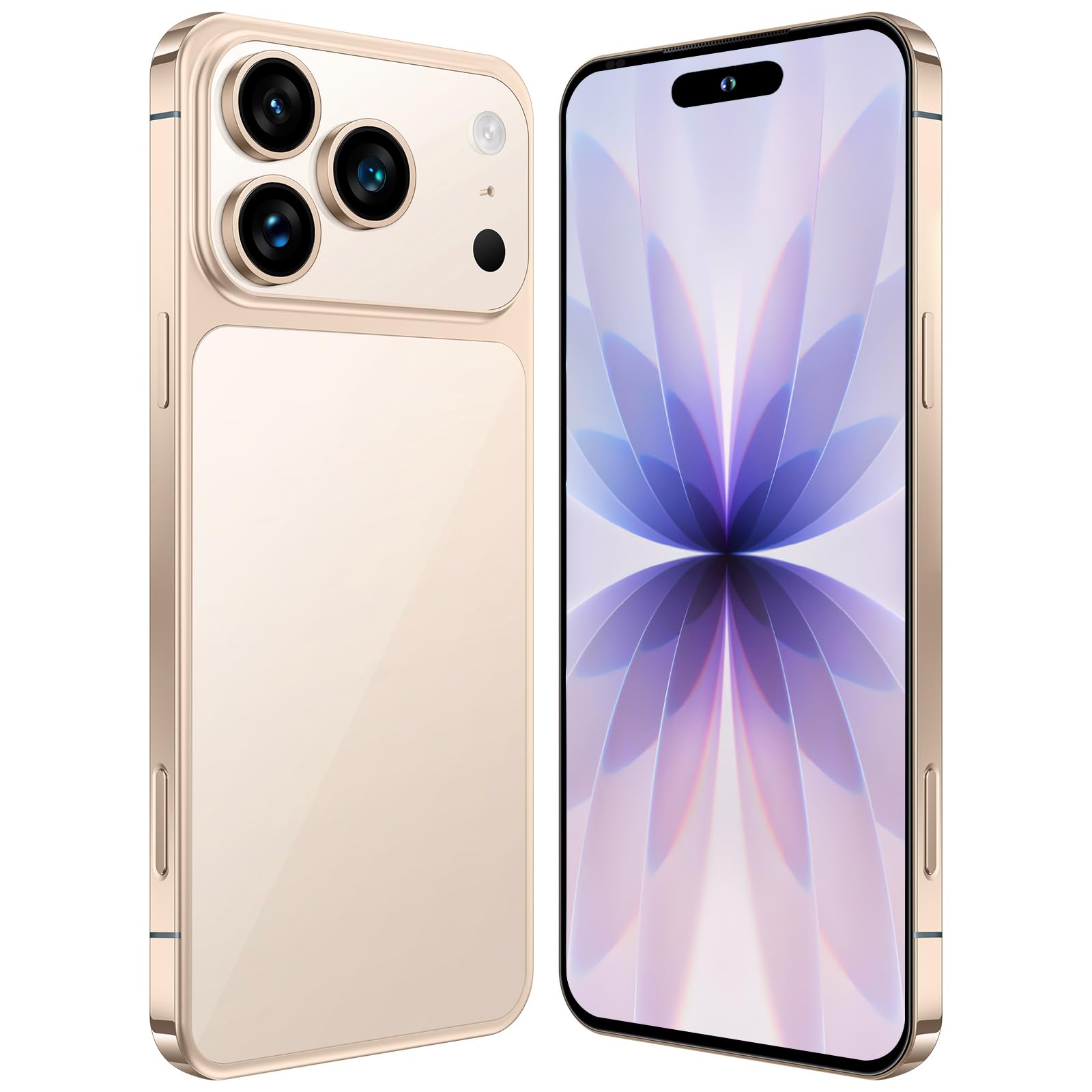 i17promax Smartphone, 6.8" HD Display, 9000 Deca-Core 5G Phone, 48MP+18MP Camera, Face ID & In-Display Fingerprint, 4500mAh Battery, Android 13, Dual SIM+TF Card, 3.5mm Headphone (orange,4+64G)
